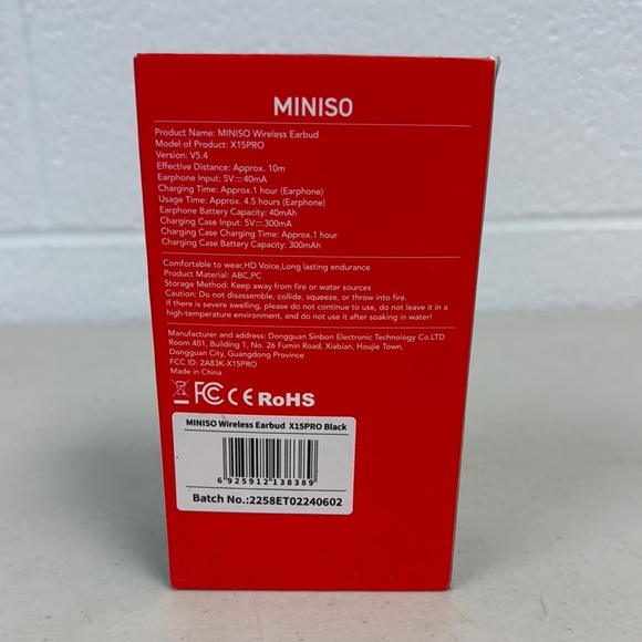 MINISO Wireless Earbud X15PRO - Black - Picture 2 of 3